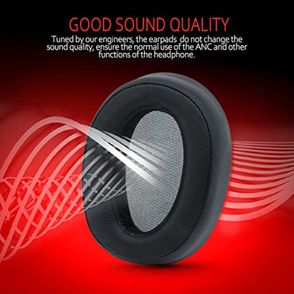 Krone Kalpasmos Replacement Earpads for Sony WH-H900N h.Ear on 2 & Sony MDR-100ABN Headphones, Sony Headphone Cushions Compatible with Sony 900N, Sony WH H900N earpads with Soft Foam Leather(Black) - color: Black