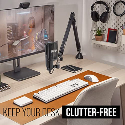 Rode Podcaster USB Mic and PSA1+ Studio Arm with Cable Management, Black