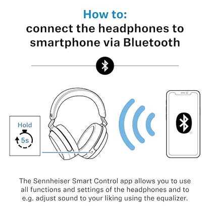 Sennheiser MOMENTUM 4 Wireless Headphones, ANC, 60 Hr Battery, Graphite | Sennheiser Signature Sound, Adaptive Noise Cancellation Plus Transparency Mode, Up to 60-Hour Battery with Fast Charge - color: Graphite