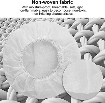 Fancystyle Pack of 200 Disposable Headphone Covers Sanitary Earpad Covers | White 11cm