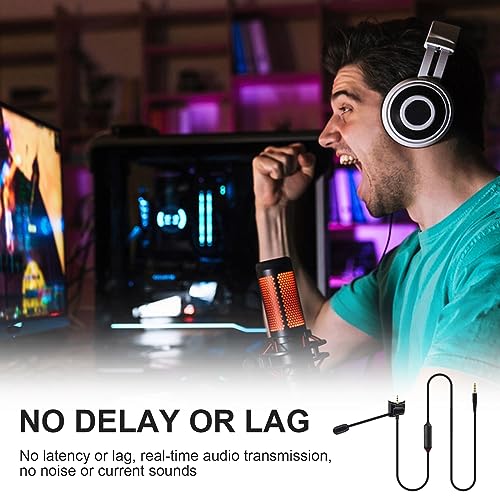 QC35 Boom Microphone Compatible with Bose QuietComfort 35 II (QC35 II) & QuietComfort 35 (QC35) Headphones, Boom Microphone Cable with Mute Switch for PS4, PS5, Xbox One, PC, 4ft