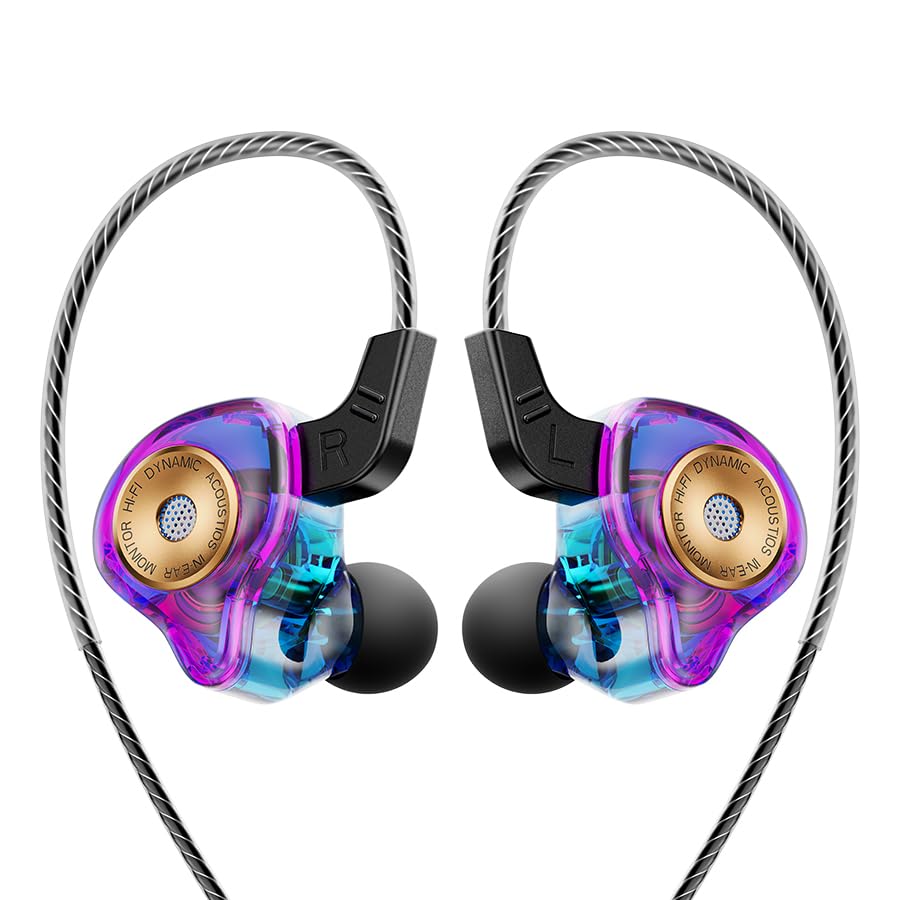 Piluyaa QKZ AK6 Ultra Wired Gaming Earbuds in-Ear Monitors Headphones MIC - color: Colorful