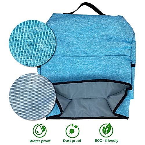 Stand Mixer Dust-proof Cover with Organizer Bag for Kitchenaid Mixer, Multi Pockets for Various Kitchen Appliance Accessories (Blue, 4.5-5 Quart)