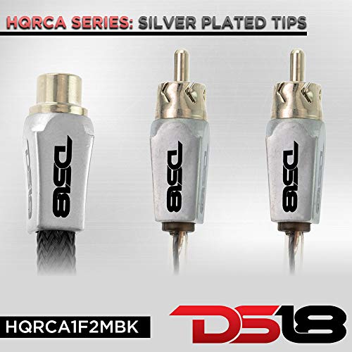 1 Female to 2 Male RCA Y Connector - 100% Copper OFC - Black & Red - Level 3 by HQRCA-1F2M - style: RCA - 1 x Female to 2 x Male (Black)