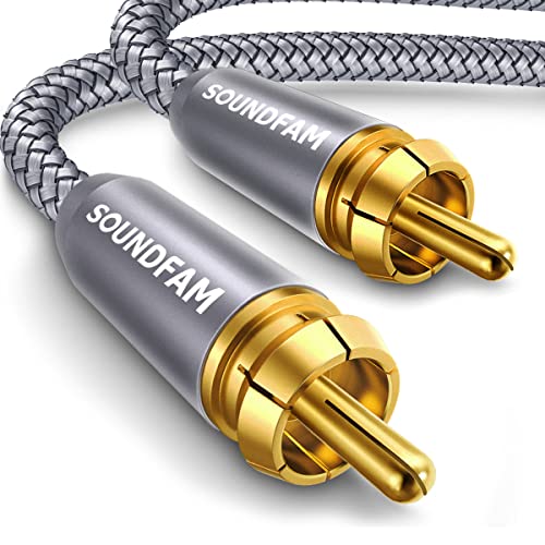 RCA Subwoofer Cable 6ft/2M RCA Cable Male to Male Gold Plated Connector for Subwoofer,Home Theater,Amplifier,TV-Grey - size: 6ft/2M, style: Subwoofer M/M