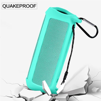 Silicone Case Compatible for JBL FLIP 5 Waterproof Portable Bluetooth Speaker, Gel Soft Skin Cover, Waterproof Rubber Case, Travel Carry Pouch with Strap (Light Green) - color: Light green