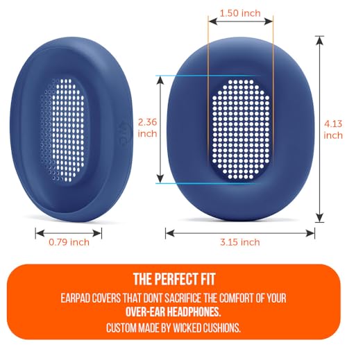WC SweatZ XM5 - Patented Earpad Sweat Covers for Sony WH1000XM5 by Wicked Cushions | Full 360 Earpad Protection | Sweatproof & Easily Washable | Blue - color: Blue