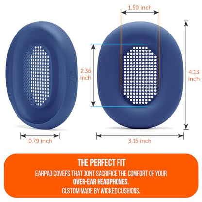 WC SweatZ XM5 - Patented Earpad Sweat Covers for Sony WH1000XM5 by Wicked Cushions | Full 360 Earpad Protection | Sweatproof & Easily Washable | Blue - color: Blue