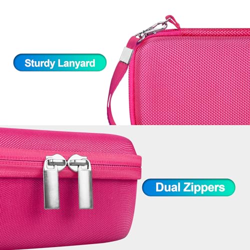 BOVKE Carrying Case Compatible with JBL Go 4 Portable Bluetooth Wireless Speaker, Extra Mesh Pocket for Charging Cables and Accessories, Rosered - color: Rosered