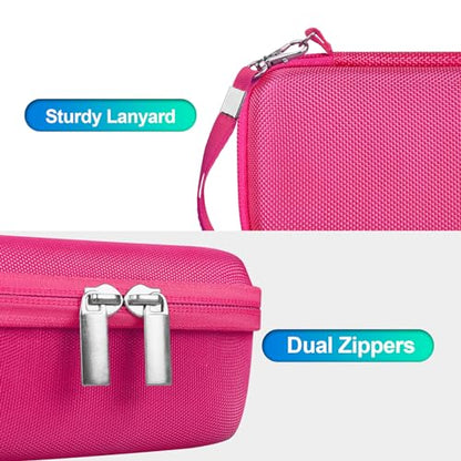BOVKE Carrying Case Compatible with JBL Go 4 Portable Bluetooth Wireless Speaker, Extra Mesh Pocket for Charging Cables and Accessories, Rosered - color: Rosered