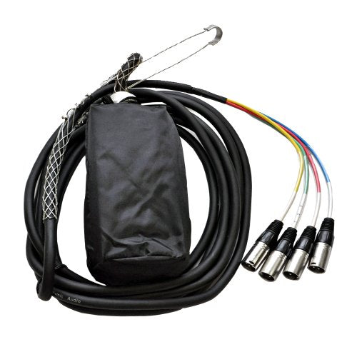 Seismic Audio - SASH-4x20 - 4 Channel XLR Send Sub Snake Cable - 20 Feet - size: 20 Feet - 4 Channel