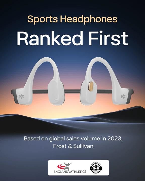 SHOKZ OpenSwim Pro Open-Ear MP3 Headphones, White, IP68 Waterproof, 32G MP3 - color: White