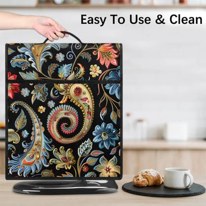 Kitchen Aid Mixer Cover Compatible with 6-8 Quarts, Paisley Stand Mixer Cover, Dust Cover with Zipper Pocket, Kitchen Aid Mixer Accessories, Kitchen Appliance Organizer Bag - color: Paisley
