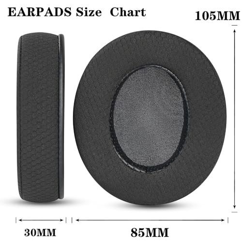 SRH440A Replacement Ear Pads Headband for Shure SRH840 Headset | Cushions with Mesh Fabric,for SRH940 SRH1540 Headset Parts-Black