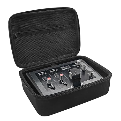 Musiin Premium Audio Interface Case Compatible with SSL2+ MKII OTG(Black) | Hardshell for SSL2 MKII and Antelope Zen Quadro, Audio Interface Storage, Protective Carrying Case - color: SSL2 Black