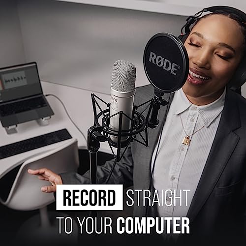 RØDE NT1 5th Gen Studio Condenser Microphone, XLR + USB-C, Silver - color: Black