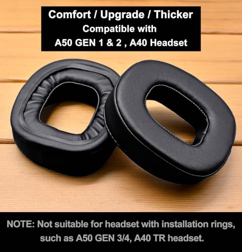 Replacement Ear Pads Headband for Astro A40 and A50 GEN1 GEN2 Headset with Mic Foam by LTYIVABHTTW I Comfortable Leather (Not Compatible with A40TR, A50 GEN3, GEN4)