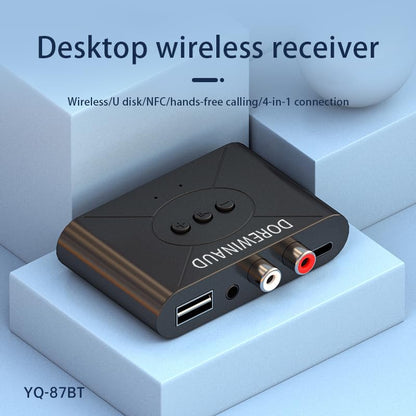 Bluetooth 5.3 Audio Receiver Wireless Audio Receiver RCA Adapter for Stereo | Supports USB Flash Drive/ NFC One Key Connect/ Car Speakers/Wireless Headphones Receiving Mode for Bluetooth Devices