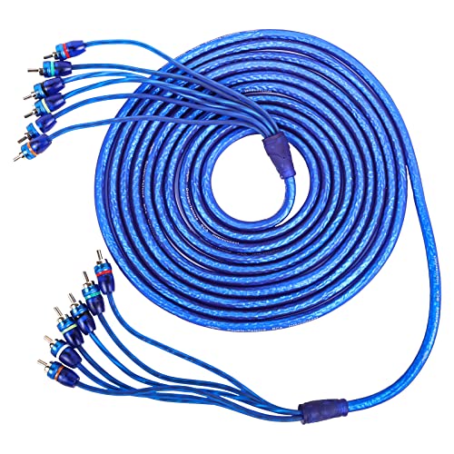 Skar Audio 17-Foot 6-Channel Twisted Pair RCA Interconnect Cable for Personal Computer- SKAR6CH-RCA17 - size: 6 Channel-17 ft