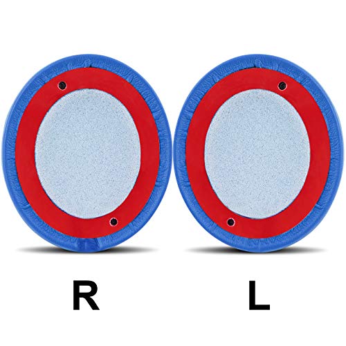Professional Replacement Ear Pads for Beats Solo 2 & Solo 3 Wireless On-Ear Headphone/Soft Protein Leather/Noise Isolation Memory Foam/Strong Adhesive Tape/Cloud Like Comfort/Extra Durable - color: Blue