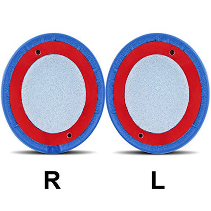 Professional Replacement Ear Pads for Beats Solo 2 & Solo 3 Wireless On-Ear Headphone/Soft Protein Leather/Noise Isolation Memory Foam/Strong Adhesive Tape/Cloud Like Comfort/Extra Durable - color: Blue