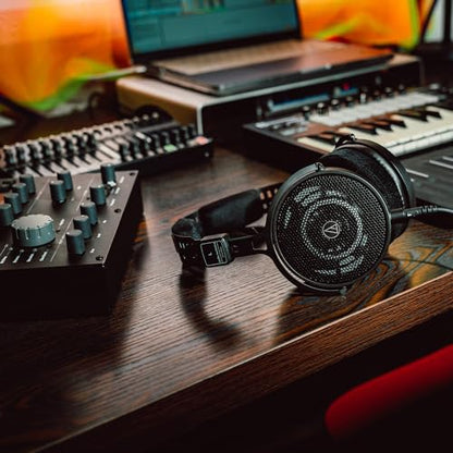 Audio-Technica ATH-R50x Open-Back Reference Headphones with Full-Sized Hard Headphone Case & Cloth (3 Items)