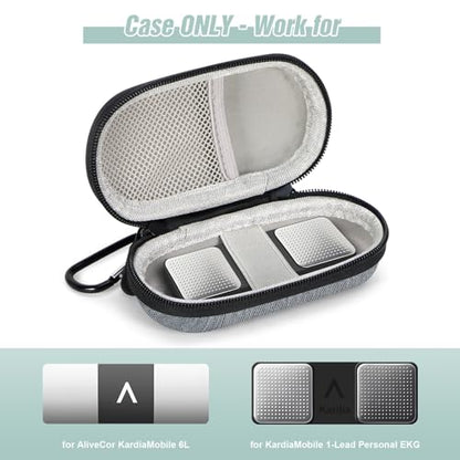 Mini Earbud Case, Oval Hard Shell Carrying Pouch Bag - color: Light-Grey