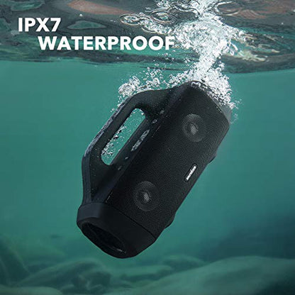 Soundcore Anker Motion Boom, Portable Bluetooth Speaker, IPX7, BassUp | 24H Playtime, App, Built-in Handle, Outdoor Speaker for Camping, Pool, Beach, Backyard