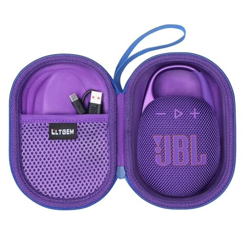 Case for JBL Clip 5/4 Ultra-Portable Waterproof Bluetooth Speaker Purple | Hard Carrying Travel Case for JBL Clip 5/4 Ultra-Portable Waterproof Bluetooth Speaker - color: Purple