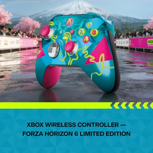 Xbox Wireless Gaming Controller | Forza Horizon 6 Limited Edition | Consoles, PCs, TVs, mobile, and more | Dynamic Lighting Effects | Wireless, Bluetooth, USB-C Connectivity - style: Forza Horizon 6
