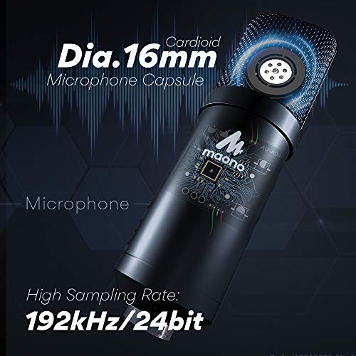 MAONO AU-A04H Microphone and Studio Headphone with PD400X Dynamic Microphone Bundle for Podcast, Studio, YouTube, Live Streaming, Voice-Over