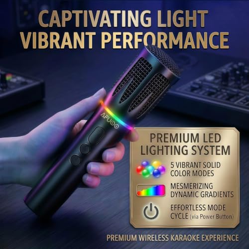 W68 Dual Handheld Wireless Microphone for Karaoke, Church, Party