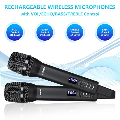 Rechargeable Wireless Microphones 4 Pack, D240, Black - color: Black, style: 4 Mics