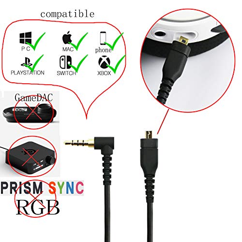 NewFantasia Replacement Audio Cable Compatible with SteelSeries Arctis 3, 5, 7, Arctis Prime, Pro Gaming Headset 1.3meters/4.3feet