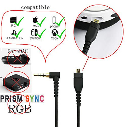 NewFantasia Replacement Audio Cable Compatible with SteelSeries Arctis 3, 5, 7, Arctis Prime, Pro Gaming Headset 1.3meters/4.3feet