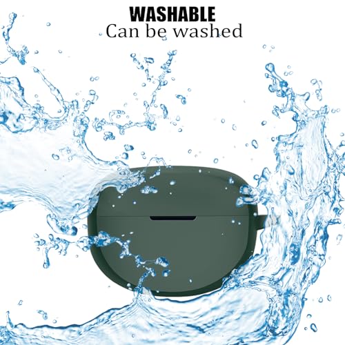 [3 in 1] TSVSXS Silicone Case Compatible with Bose Ultra Open Earbuds, Soft Protective Cover for Bose Open Ear Wireless Earbuds with Cleaning Kit Keychain - color: Green