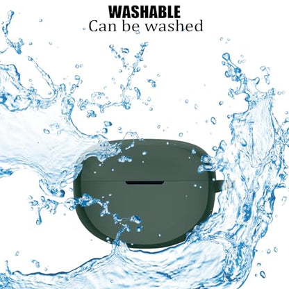 [3 in 1] TSVSXS Silicone Case Compatible with Bose Ultra Open Earbuds, Soft Protective Cover for Bose Open Ear Wireless Earbuds with Cleaning Kit Keychain - color: Green