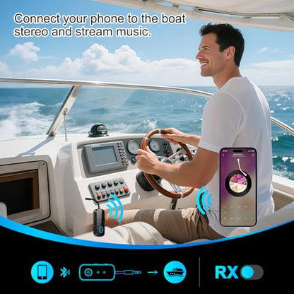 2-in-1 Bluetooth 5.4 Transmitter Receiver,Airplane Audio Adapter,Wireless Transmitter for TV/PC/Gym/Switch. Supports up to 2 AirPods/Headphones,Bluetooth Receiver for Car/Home Stereo (Ebony) - color: Ebony