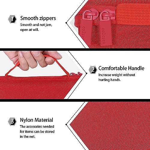 co2CREA Hard Case for BolaButty X-GO C27C Bluetooth Speaker Speaker,Red | Travel Protective Storage Bag with Mesh Pocket & Handle, Shockproof EVA Shell and Soft Lining - color: Red