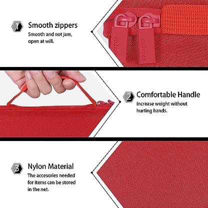 co2CREA Hard Case for BolaButty X-GO C27C Bluetooth Speaker Speaker,Red | Travel Protective Storage Bag with Mesh Pocket & Handle, Shockproof EVA Shell and Soft Lining - color: Red