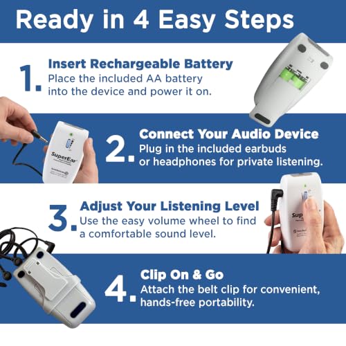 SuperEar SE9000HP - Hearing Amplifier, Sound Listening, Personal Headphones