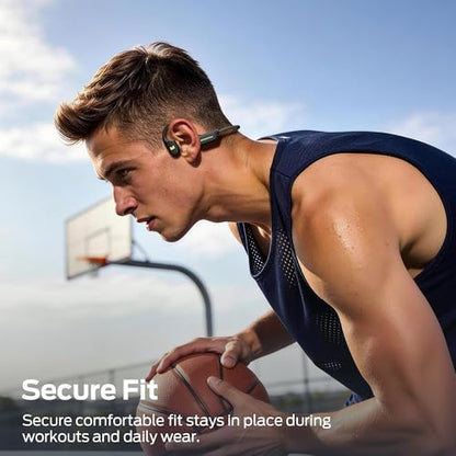 Monster Open Ear BC300 Swimming Headphones, Open-Ear Bone Conduction Headphones, Bluetooth 6.0 & 32GB MP3, IPX8 Waterproof Sport Earbuds with 10H Playtime (Black)