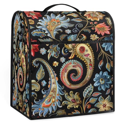 Kitchen Aid Mixer Cover Compatible with 6-8 Quarts, Paisley Stand Mixer Cover, Dust Cover with Zipper Pocket, Kitchen Aid Mixer Accessories, Kitchen Appliance Organizer Bag - color: Paisley
