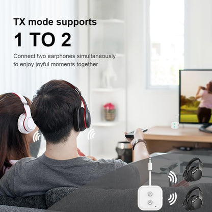 Ultimate Bluetooth 5.3 Wireless Audio Transmitter Receiver up to 2 AirPods/Wireless Headphones - Use with Any 3.5 mm Audio Jack for Airplanes, Gym, TVs, Car/CD-Like Voice Enjoyment and Home Stereo - size: Pro