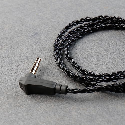 KBEAR KS1 IEM Cable, 1.2 Meter Long in Ear Monitor Cable, CCZ C01 4N OFC Replacement Earbuds Cords for CCZ Melody, DC01 PRO, MC02, DC02, DC03, NC01, KS2, Storm (1.2m, TFZ-Pins Without Mic, Black) - size: 1.2m, style: TFZpins-Without Mic
