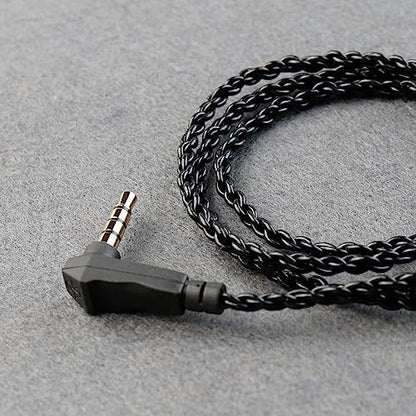 KBEAR KS1 IEM Cable, 1.2 Meter Long in Ear Monitor Cable, CCZ C01 4N OFC Replacement Earbuds Cords for CCZ Melody, DC01 PRO, MC02, DC02, DC03, NC01, KS2, Storm (1.2m, TFZ-Pins Without Mic, Black) - size: 1.2m, style: TFZpins-Without Mic