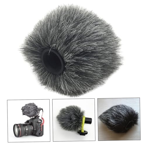 Levemolo Furry Microphone Windscreen Protector for Camera Microphones Windproof Cover for Optimal Sound Reception Durable and Accessory