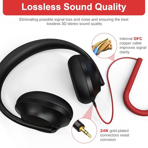 QC45 Coiled Audio Cable for Bose QuietComfort, QuietComfort Ultra, QC35