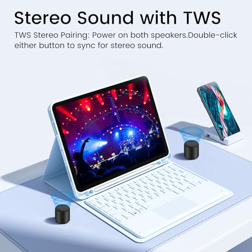 Mini Bluetooth Speaker – Small Portable Tiny Bluetooth Speakers Wireless with TWS Stereo, 5W HD Sound, Bluetooths 5.3, 8H Playtime – Ideal Travel Speaker for Shower, Outdoors, Home & Parties‌