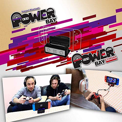 Brook Power Bay Crimson - Portable and Fast Charging Dock Stand, Docking Station for NS, Compatible with NS and GC Controllers, Support HDMI Out Put